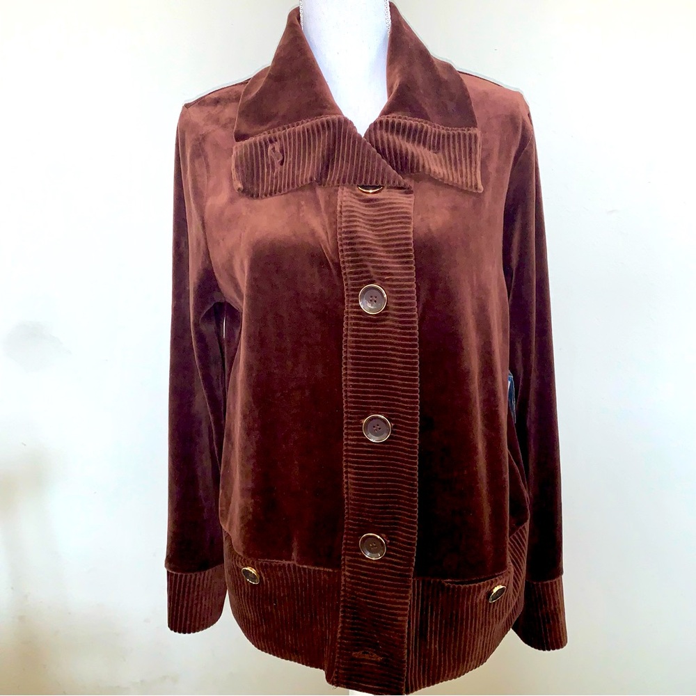 Comfy & Classy - Jones New York Velour Jacket  NWT Sz XL